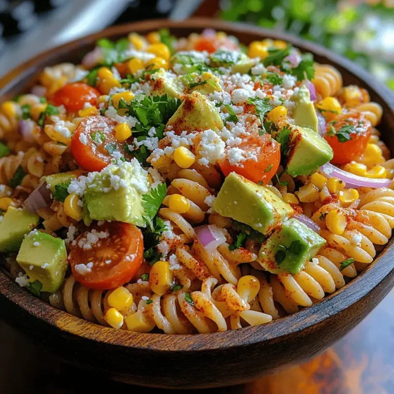 If you're on the lookout for a dish that encapsulates vibrant flavors and fresh ingredients, the Zesty Mexican Street Corn Pasta Salad is your answer. Inspired by the beloved Mexican street corn, or "elote," this pasta salad combines the traditional taste of grilled corn slathered in creamy, tangy dressing with the satisfying texture of pasta. As the weather warms up and summer gatherings come into full swing, this salad stands out as a versatile option, perfect for picnics, potlucks, and barbecues.