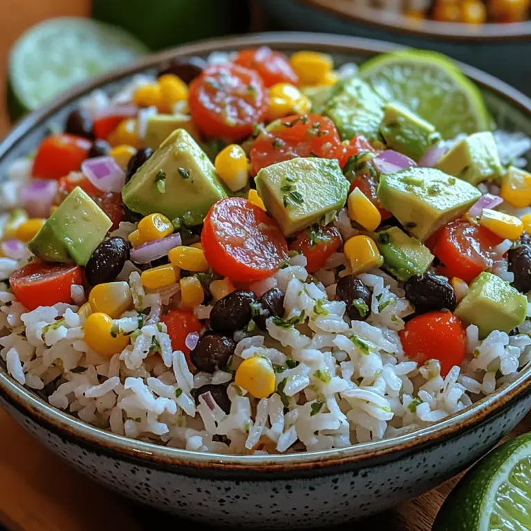 Cilantro Lime Rice & Colorful Veggie Bowls are more than just a meal; they are a vibrant celebration of flavors, nutrition, and creativity. This dish is not only easy to prepare but also packed with an array of health benefits, making it a fantastic choice for anyone looking to enjoy a wholesome meal. Whether you are a busy parent trying to feed the family, a meal prep enthusiast looking for a nutritious recipe to prepare in advance, or someone simply seeking a quick weeknight dinner, this dish has something for everyone.