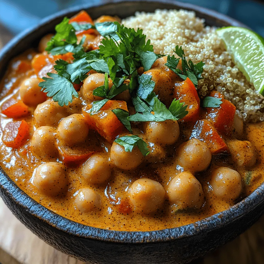 If you're looking for a dish that transports your taste buds straight to a sun-kissed paradise, look no further than Tropical Bliss Coconut Curry Chickpea Stew. This vibrant and hearty stew is an irresistible blend of tropical flavors, bringing together the creaminess of coconut milk with the earthiness of chickpeas, all enveloped in a fragrant curry sauce. It's not just a treat for your palate; it’s also a nourishing meal that can easily cater to a variety of dietary preferences, making it a beloved option for vegans, vegetarians, and anyone seeking a delicious, plant-based meal.