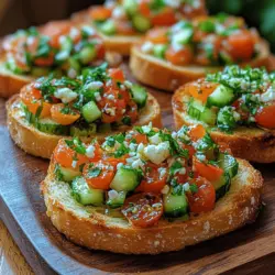 Bruschetta is a beloved appetizer that has graced tables for generations, revered for its simplicity and burst of flavors. Traditionally characterized by its crispy bread base and a medley of toppings, bruschetta embodies the Italian spirit of using fresh, quality ingredients. As culinary creativity expands, variations have emerged that reinterpret the classic dish, adding new dimensions to the experience. Among these fresh takes, the Zesty Tomato Cucumber Bruschetta stands out, offering a vibrant twist that is sure to delight your taste buds.