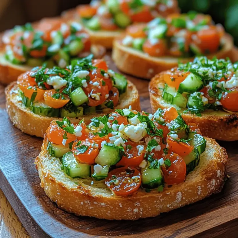 Bruschetta is a beloved appetizer that has graced tables for generations, revered for its simplicity and burst of flavors. Traditionally characterized by its crispy bread base and a medley of toppings, bruschetta embodies the Italian spirit of using fresh, quality ingredients. As culinary creativity expands, variations have emerged that reinterpret the classic dish, adding new dimensions to the experience. Among these fresh takes, the Zesty Tomato Cucumber Bruschetta stands out, offering a vibrant twist that is sure to delight your taste buds.