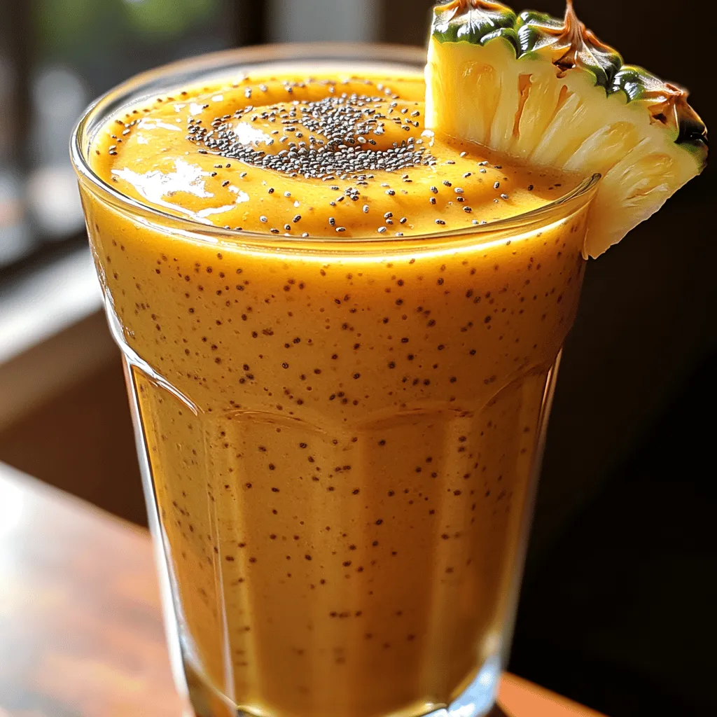 One of the best aspects of the Tropical Bliss Protein Smoothie is its combination of wholesome ingredients, each contributing unique benefits. Let’s take a closer look at the key components that make this smoothie not only tasty but also a powerhouse of nutrition.