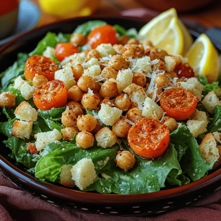 The Caesar salad has long been a staple of both casual and upscale dining, celebrated for its bold flavors and satisfying textures. Traditionally made with crisp romaine lettuce, creamy dressing, and crunchy croutons, it has maintained its status as a beloved choice for salads worldwide. However, in recent years, there has been an exciting shift towards healthier, plant-based options that cater to the growing demand for nutritious meals. Enter the Crispy Chickpea Caesar Salad—a modern, vibrant twist on the classic favorite that not only satisfies your cravings but also packs a nutritional punch. With the addition of crispy chickpeas, this recipe elevates the traditional Caesar, infusing it with a delightful crunch and a wealth of plant-based benefits.