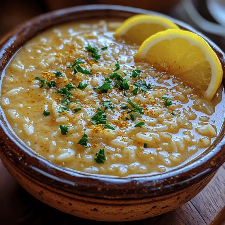 Lemonicious Greek Rice Soup, known locally as "Avgolemono," is a traditional dish that epitomizes the comforting embrace of Greek cuisine. With roots deep in Mediterranean culture, this soup is more than just a meal; it’s a warm hug on a chilly day, a remedy for the soul, and a celebration of fresh, vibrant flavors. This delightful soup combines the creaminess of rice with the refreshing zing of lemon, creating a dish that is both nourishing and invigorating. Whether you're feeling under the weather or simply seeking a cozy dinner option, Lemonicious Greek Rice Soup is sure to brighten your day.