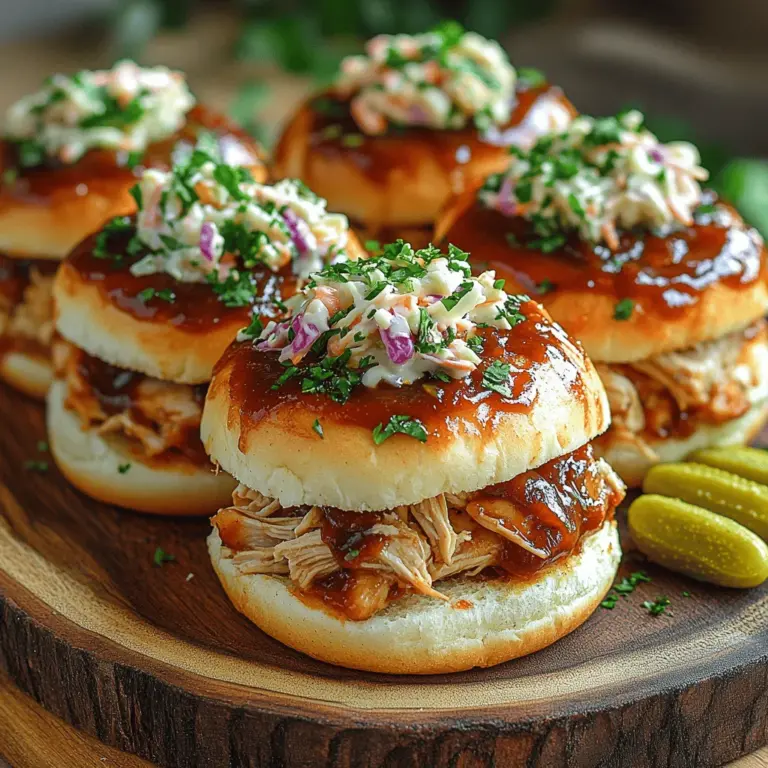 If you're looking for a comforting and crowd-pleasing meal, look no further than Slow Cooker BBQ Chicken Sliders. This delightful dish combines tender, flavorful chicken with the ease of slow cooking, making it an ideal choice for gatherings, game days, or even a simple weeknight dinner. The beauty of BBQ chicken sliders lies not just in their taste, but also in their versatility; they can be enjoyed as a hearty appetizer at parties or a satisfying main course at family dinners.