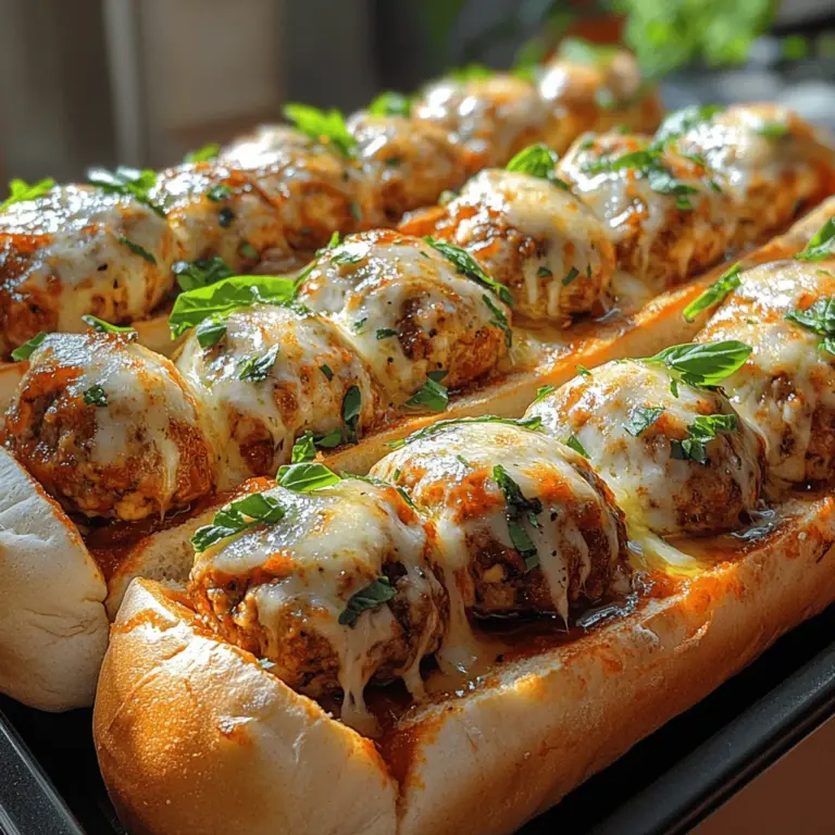 Every great dish starts with quality ingredients, and these Cheesy Baked Chicken Parmesan Meatball Subs are no exception. Let’s take a closer look at the key components that make this recipe not only delicious but also nutritious.