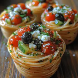 As the warm sun graces the longer days of summer, there's nothing quite like a refreshing dish to complement the season's vibrant atmosphere. Enter the Chilled Zesty Spaghetti Salad Cups—an innovative and delightful way to enjoy pasta in a light and zesty format. These salad cups are not only visually appealing but also bursting with flavor, making them an ideal choice for picnics, barbecues, or any gathering that calls for a deliciously satisfying dish without being overly heavy.