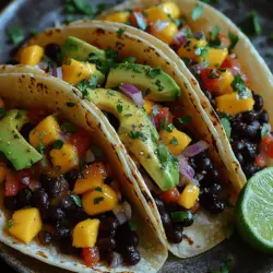 Tacos are a beloved culinary staple across the globe, and the Tropical Fiesta Black Bean Mango Tacos are an exciting twist that brings a taste of the tropics to your table. This dish combines the earthy flavors of black beans with the sweetness of fresh mango, creating a delightful balance that caters to both the palate and the spirit. Whether you are a seasoned taco enthusiast or new to the world of Mexican cuisine, this recipe offers a refreshing take that is vibrant, satisfying, and, most importantly, simple to prepare.