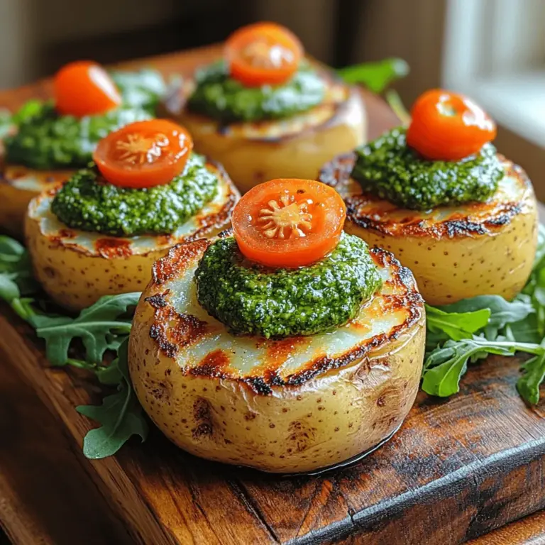 If you're seeking an innovative snack or appetizer that will impress your guests and tantalize their taste buds, look no further than Basil Pesto Potato Sliders. This delightful dish combines creamy basil pesto with tender baby potatoes, creating a fusion of flavors that is both satisfying and visually appealing. Sliders have become a fun food trend in recent years, and for good reason—they are versatile, easy to handle, and perfect for a variety of occasions, whether it’s a casual dinner, a picnic in the park, or a lively gathering with friends.