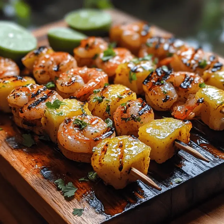 Imagine biting into a succulent piece of shrimp that’s perfectly grilled, bursting with tropical flavors, and complemented by the sweetness of pineapple and a tantalizing spicy kick. This dish, Spicy Grilled Pineapple Shrimp, not only appeals to your taste buds but also brings a vibrant and exotic flair to any dining experience. The marriage of juicy shrimp and caramelized pineapple creates an irresistible combination that’s perfect for summer barbecues, weeknight dinners, or even special occasions.