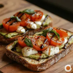 Avocado toast has taken the culinary world by storm, evolving from a simple breakfast option to a trendy dish that captures the essence of healthy eating. Its creamy texture, vibrant flavors, and versatility make it a favorite among food lovers and health enthusiasts alike. This delightful dish can be served in various ways, making it suitable for any time of day—be it brunch, lunch, or a light dinner. One of the most exciting variations is the *Grilled Caprese Avocado Toast Delight*, which adds a fresh and flavorful twist to the classic recipe.