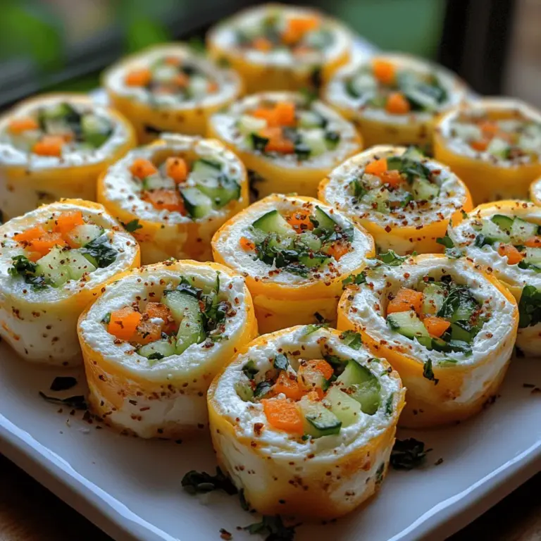 In the world of culinary delights, finding the perfect balance between taste and nutrition can be a challenge. However, the Cool Veggie Cream Cheese Roll-Ups offer a vibrant, satisfying solution that is as appealing to the eyes as it is to the palate. This delightful recipe combines fresh vegetables with creamy goodness, all wrapped in a soft tortilla, making it an ideal choice for healthy snacks or appetizers.