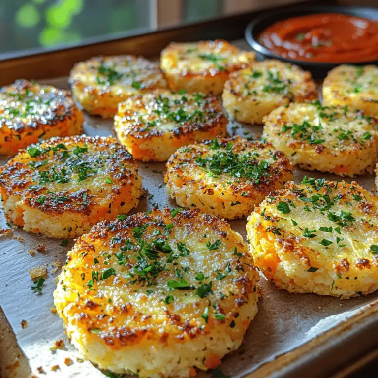 In today's health-conscious world, we are all searching for innovative ways to incorporate more vegetables into our diets without sacrificing flavor. Eating a variety of vegetables not only enhances our meals but also supports our overall health. The Crispy Baked Veggie Parmesan Discs are an excellent example of how you can transform everyday vegetables into a fun and delicious dish. This recipe allows you to enjoy a crunchy, cheesy snack that is both satisfying and nutritious, making it a perfect choice for a healthy appetizer or a side dish.