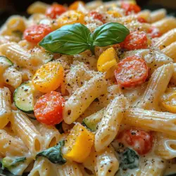 Creamy Garden Delight Pasta is a dish that perfectly marries the lusciousness of a silky sauce with the vibrant flavors of fresh garden vegetables. This pasta is not just another meal; it embodies the essence of comfort food while maintaining a refreshing quality that makes it suitable for any occasion. Whether you’re preparing a quick weeknight dinner, hosting a family gathering, or impressing guests at a dinner party, this dish is versatile enough to shine in all settings.