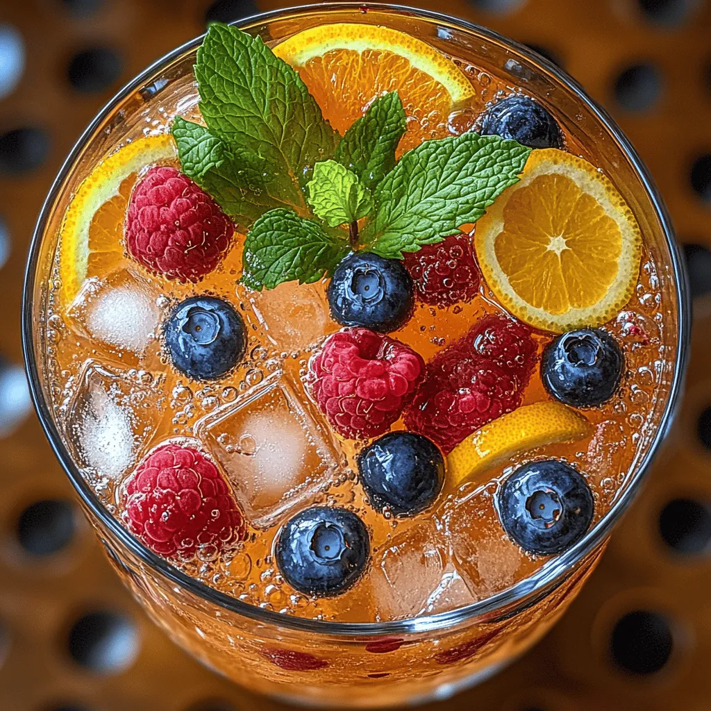 The Berry Citrus Sparkling Punch is a harmonious blend of fresh fruits, sparkling water, and a touch of sweetness. Each ingredient serves a purpose, bringing not just flavor but also nutritional benefits to the table. Here’s a closer look at the key components of this delightful beverage.