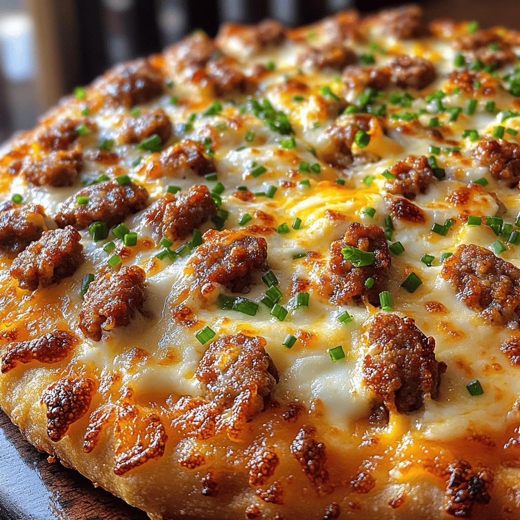 Breakfast is often hailed as the most important meal of the day, and what better way to kick-start your morning than with a delicious breakfast pizza? This innovative twist on traditional breakfast items has gained immense popularity in recent years, combining the heartiness of classic breakfast foods with the convenience of pizza. The Morning Delight Sausage & Cheese Breakfast Pizza is a delightful blend of breakfast sausage, gooey cheese, and fluffy eggs, creating a comforting meal that not only satisfies your taste buds but also sets a positive tone for the day ahead.