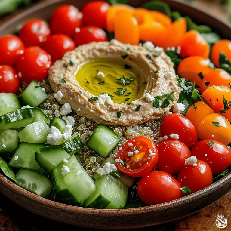 In recent years, the culinary landscape has seen a remarkable shift towards plant-based meals, with more people recognizing the health benefits of incorporating vegetables and legumes into their diet. Among these vibrant and nutritious options, the Roasted Garlic Hummus Veggie Bowl stands out as a delicious choice that combines flavor and nutrition effortlessly. This dish not only satisfies the palate but also nourishes the body, making it an ideal meal for health-conscious eaters seeking variety and substance.