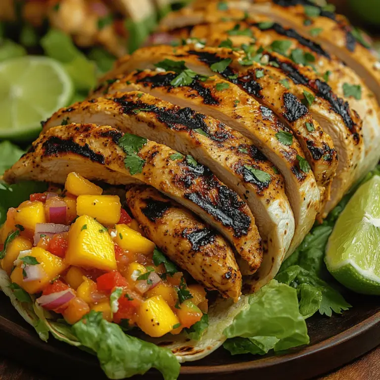 As the days grow warmer and the sun shines brighter, our culinary cravings often shift toward fresh, vibrant flavors that embody the spirit of summer. One dish that perfectly captures this essence is the Grilled Chicken Mango Salsa Wrap. This delightful recipe features succulent grilled chicken paired with a zesty mango salsa, all enveloped in a wholesome whole wheat tortilla. Not only is this wrap easy to prepare, but it is also packed with essential nutrients, making it an ideal meal for lunch or dinner.