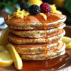 The enchanting flavor of lemon poppy seed pancakes comes from the harmonious blend of tartness and nuttiness. The zesty aroma of fresh lemon zest is complemented by the mild crunch of poppy seeds, creating a delightful contrast in every bite. This particular flavor pairing has a rich history, often celebrated in various cuisines around the world.