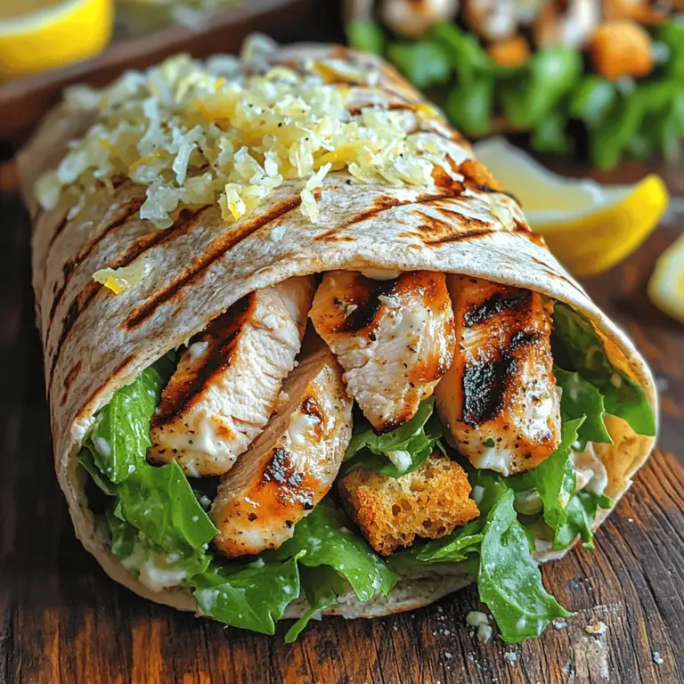 In the ever-evolving world of culinary delights, finding quick and nutritious meals can often feel like a daunting task. With busy schedules and the constant hustle of daily life, preparing wholesome food that is both satisfying and easy to make is essential. The Grilled Chicken Caesar Wraps strike the perfect balance between convenience and flavor, making them an ideal choice for busy weeknights or a delightful weekend lunch. This article will guide you through the process of crafting these delectable wraps, ensuring that you have all the information you need to create a healthy meal that satisfies your taste buds.