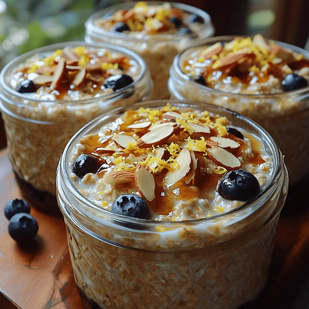 In today's fast-paced world, finding a nutritious breakfast that fits seamlessly into a busy lifestyle can be a challenge. Enter overnight oats: a simple yet satisfying solution that combines convenience with a wealth of health benefits. Overnight oats are prepared the night before, allowing the oats to soak up milk or yogurt, resulting in a creamy, delicious dish that is ready to eat when you wake up. Among the myriad of flavor combinations, one standout recipe is the Zesty Lemon Blueberry Overnight Oats. This delightful dish marries the tart brightness of lemon with the sweet burst of blueberries, creating a harmonious blend that is both refreshing and energizing.