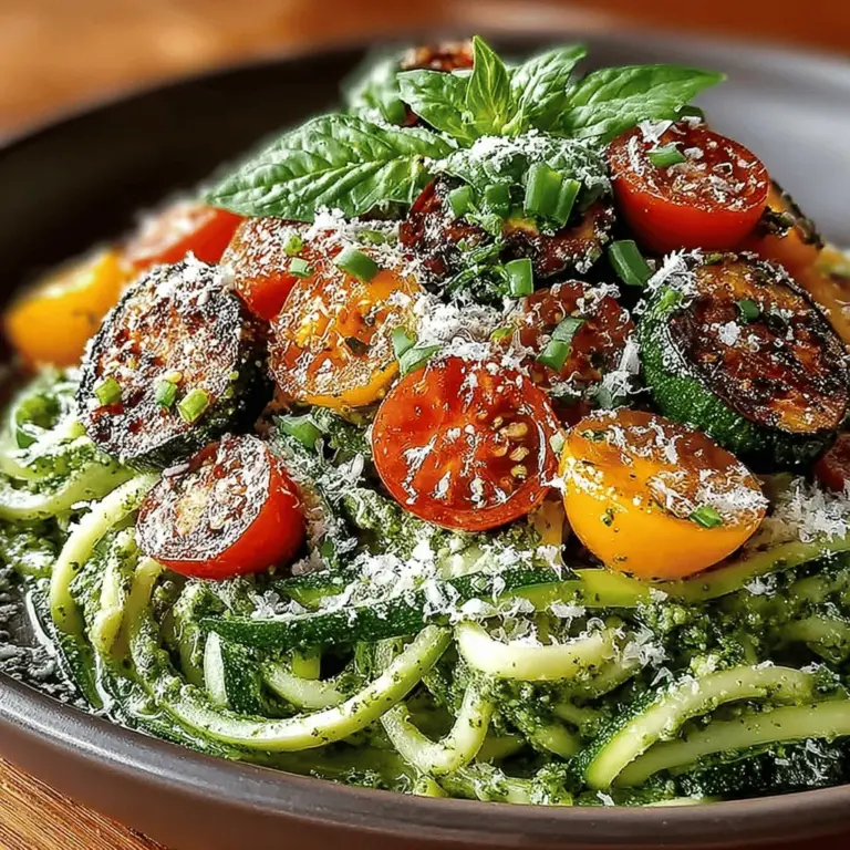 When you think of a vibrant, healthy meal, cherry tomatoes are a must-have. Their juicy sweetness adds a delightful contrast to the savory basil pesto and the fresh zucchini noodles. Not only do they enhance the flavors in the dish, but they also provide a beautiful burst of color, making your plate visually appealing. As you prepare your Zesty Basil Pesto Zucchini Noodles, be sure to include these little gems for an explosion of taste that will elevate your dish to another level.