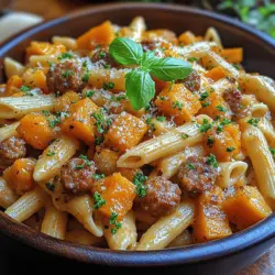 As the crispness of fall settles in, there’s nothing quite like a comforting bowl of pasta to warm your soul. The Cozy Roasted Butternut Squash and Sausage Pasta is an inviting dish that perfectly embodies the flavors of the season. With its combination of sweet, caramelized butternut squash, savory Italian sausage, and a creamy sauce that blankets each piece of pasta, this recipe has quickly become a favorite for family dinners and special occasions alike. It’s a dish that not only satisfies the palate but also brings a sense of warmth and comfort, evoking the essence of autumn in every bite.