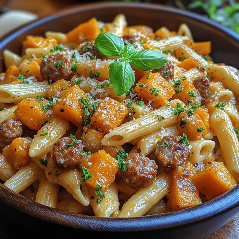 As the crispness of fall settles in, there’s nothing quite like a comforting bowl of pasta to warm your soul. The Cozy Roasted Butternut Squash and Sausage Pasta is an inviting dish that perfectly embodies the flavors of the season. With its combination of sweet, caramelized butternut squash, savory Italian sausage, and a creamy sauce that blankets each piece of pasta, this recipe has quickly become a favorite for family dinners and special occasions alike. It’s a dish that not only satisfies the palate but also brings a sense of warmth and comfort, evoking the essence of autumn in every bite.