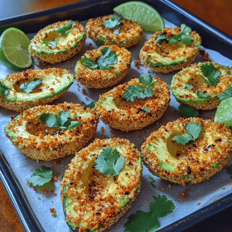 To achieve perfectly crispy baked avocado fries, the baking time and temperature are crucial. Preheat your oven to 425°F (220°C), which is ideal for creating a golden-brown exterior while ensuring the insides remain creamy and delicious. Once your oven is heated, place the avocado fries on a baking sheet lined with parchment paper, ensuring they are spaced apart to promote even cooking.