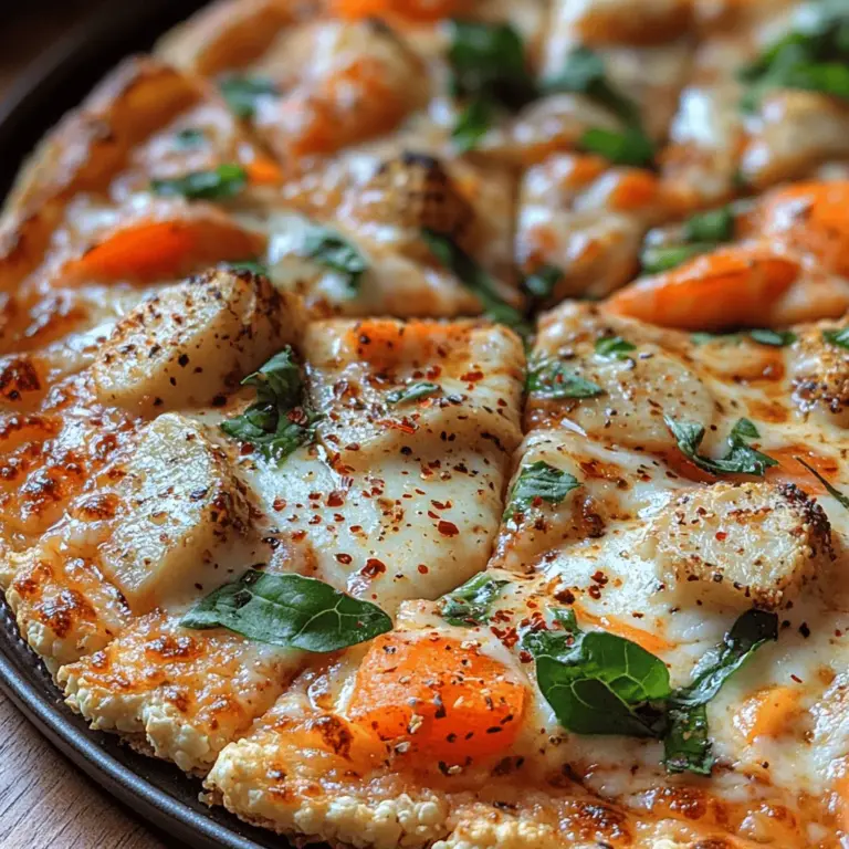 In the world of culinary creativity, few dishes have garnered as much attention and love as pizza. However, as dietary preferences evolve and more people seek healthier alternatives, traditional pizza is often reimagined to meet these new expectations. Enter the Cauliflower Crust Pizza Delight, a revolutionary twist on the classic dish that embraces the benefits of fresh vegetables while delivering the same satisfying experience. This recipe isn't just a clever solution for those looking to reduce their carb intake; it's a celebration of flavors and textures that everyone can appreciate, regardless of dietary restrictions.