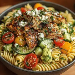 Healthy Chicken & Avocado Pasta Salad Recipe