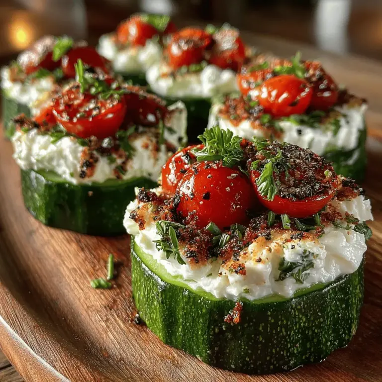 Crispy Cucumber Bites with Herbed Cream Cheese is a refreshing and delightful appetizer that perfectly complements any gathering. Whether you're hosting a summer barbecue, a picnic in the park, or a simple get-together with friends, these cucumber bites not only add a pop of color to your spread but also offer a burst of flavor that is sure to impress your guests. Their light and crisp nature makes them an ideal choice for warm weather, allowing you to enjoy a cool and satisfying snack while the sun shines.