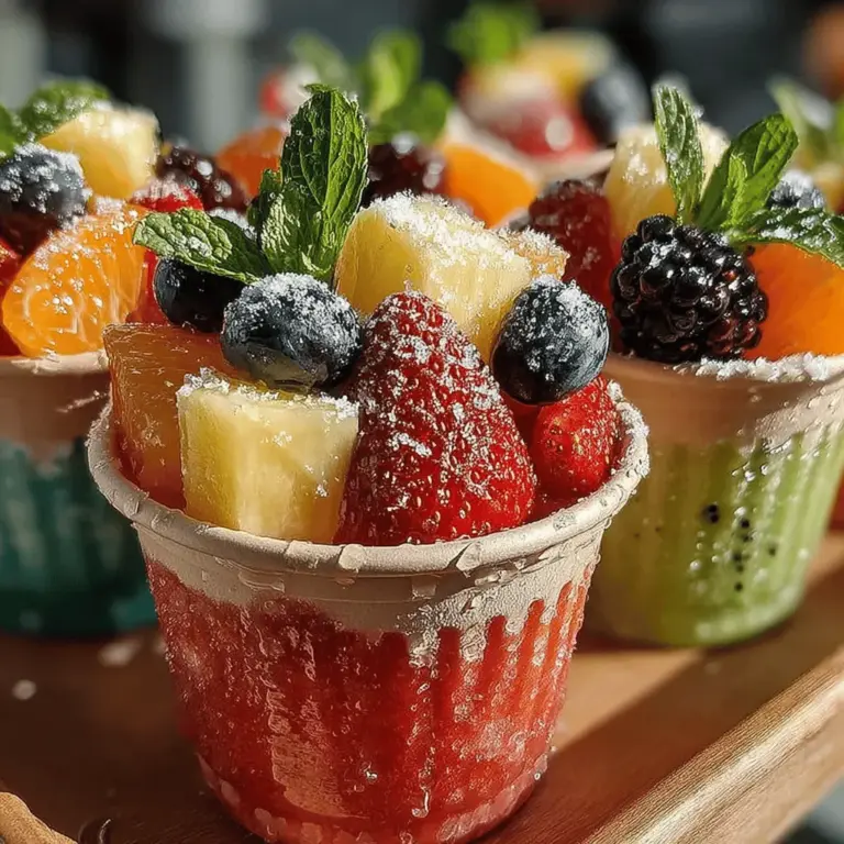 When it comes to creating the perfect Frozen Fruit Fiesta Cups, the right portioning and cup selection can enhance your overall experience. First, opt for small to medium-sized cups, which are ideal for individual servings. This not only helps with portion control but also makes it easier for guests to grab and enjoy their treat without feeling overwhelmed.