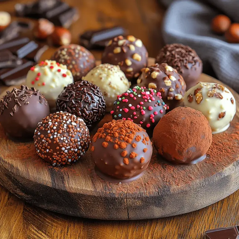 So, what exactly makes these truffles ‘triple chocolate’? The answer lies in the harmonious blend of three distinct types of chocolate: bittersweet, milk, and white. Each type contributes its unique flavor profile and texture, resulting in a complex and satisfying treat.