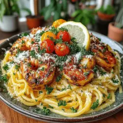 Garlic Butter Shrimp Pasta is a culinary delight that captivates seafood lovers with its harmonious blend of flavors. This dish beautifully combines the savory notes of garlic with the richness of butter, perfectly complementing the tender, succulent shrimp. The result is a pasta meal that is not only delectable but also incredibly simple to prepare, making it a go-to choice for both casual weeknight dinners and elegant gatherings.
