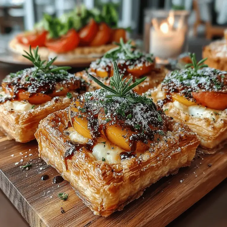 In the world of culinary delights, the combination of sweet and savory elements often creates a harmonious symphony that tantalizes the taste buds. Enter the Sweet Symphony Tarts: Peach & Brie Bliss, a recipe that embodies this delightful contrast. These tarts not only showcase the luscious sweetness of ripe peaches but also highlight the creamy richness of Brie cheese, resulting in a dish that's as pleasing to the eye as it is to the palate.