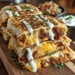 Grilled Chicken Bacon Ranch Quesadillas