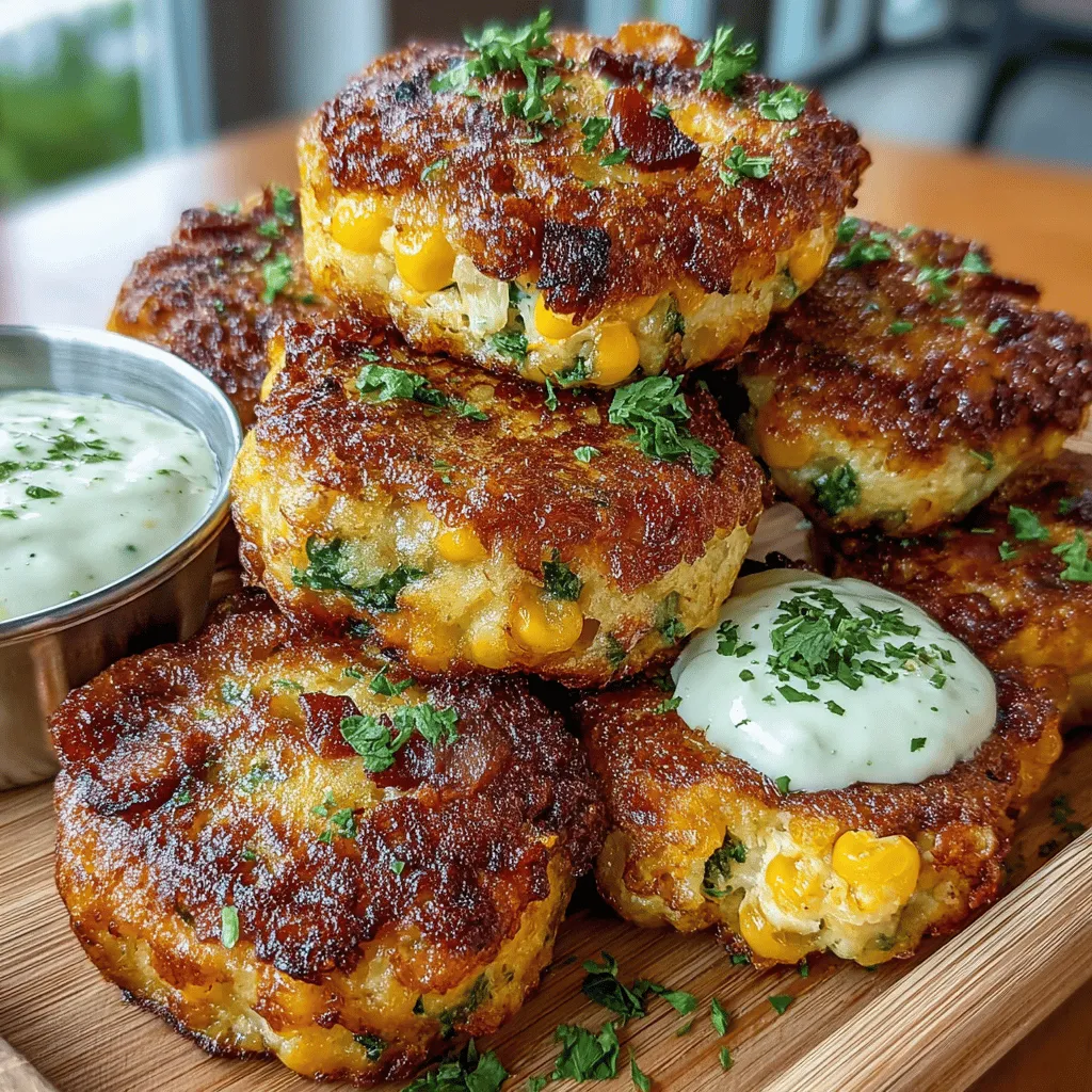 Corny Bliss Fritters with Crispy Bacon is a dish that beautifully marries the sweet, juicy essence of corn with the savory crunch of perfectly cooked bacon. This recipe captures the essence of comfort food while offering a unique twist that appeals to taste buds of all kinds. Whether served as a delightful appetizer at your next gathering, a satisfying snack to enjoy on a lazy afternoon, or a scrumptious side dish to complement a hearty main course, these fritters are sure to impress.