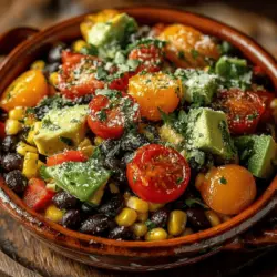 When it comes to vibrant and refreshing salads, few can rival the Zesty Southwest Black Bean & Corn Salad. Bursting with a colorful array of ingredients, this dish not only delights the palate but also provides a wealth of health benefits. Packed with protein-rich black beans, sweet corn, and fresh vegetables, this salad is a celebration of southwestern flavors that can elevate any meal. Whether you serve it as a side dish at a summer barbecue or as a light main course during a busy weeknight, this salad is as versatile as it is delicious.