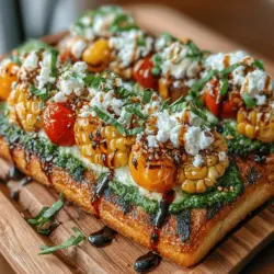 Grilled Corn & Tomato Pesto Flatbread Recipe