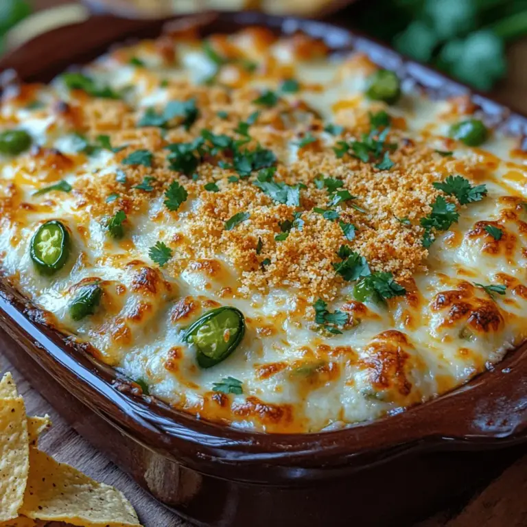 If you’re searching for a crowd-pleasing appetizer that packs a punch, look no further than Spicy Delight Jalapeño Popper Dip. This creamy, cheesy dip is not only a staple at parties and gatherings but also a beloved dish that draws inspiration from the classic jalapeño poppers. The significance of this dip goes beyond just its taste; it's a celebration of flavors that brings people together, encouraging the sharing of home-cooked meals and the joy of communal eating.