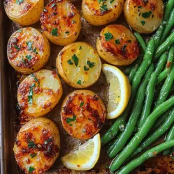 When it comes to side dishes, Zesty Lemon Garlic Roasted Potatoes and Green Beans stand out as a delicious and healthy option that perfectly complements a variety of main courses. This dish not only tantalizes the taste buds but also showcases the vibrant flavors of fresh ingredients, making it a go-to recipe for family dinners, holiday gatherings, or even casual weeknight meals. The combination of roasted baby potatoes and crisp green beans, infused with zesty lemon and aromatic garlic, creates a delightful balance of textures and flavors that will elevate any meal.