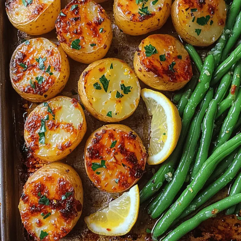 When it comes to side dishes, Zesty Lemon Garlic Roasted Potatoes and Green Beans stand out as a delicious and healthy option that perfectly complements a variety of main courses. This dish not only tantalizes the taste buds but also showcases the vibrant flavors of fresh ingredients, making it a go-to recipe for family dinners, holiday gatherings, or even casual weeknight meals. The combination of roasted baby potatoes and crisp green beans, infused with zesty lemon and aromatic garlic, creates a delightful balance of textures and flavors that will elevate any meal.