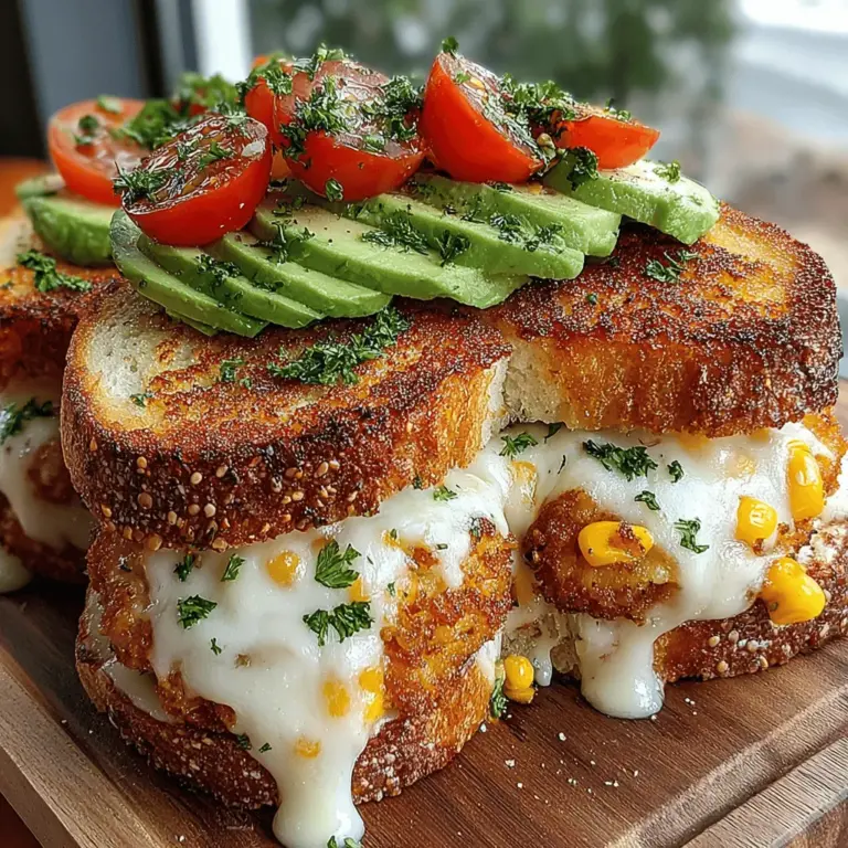 Sweet Corn Fritter Sandwich Melts are a delightful fusion of flavors, combining the sweetness of corn fritters with the richness of melted cheese and the crunch of toasted bread. This recipe encapsulates comfort food at its finest, making it an ideal choice for breakfast, brunch, lunch, or even a satisfying dinner. Whether you are looking to impress guests or simply want to treat yourself to a hearty meal, this dish offers versatility that can adapt to any occasion.