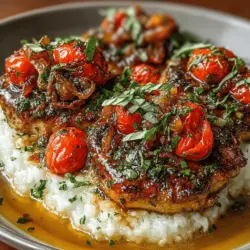 When it comes to weeknight dinners, finding a recipe that is both satisfying and easy to prepare can often feel like a daunting task. Enter the Savory Slow Cooked Balsamic Chicken with Burst Tomatoes—a dish that beautifully marries the tangy sweetness of balsamic vinegar with the vibrant flavors of fresh tomatoes. This recipe not only offers a medley of savory tastes but also taps into the convenience of slow cooking, making it an ideal choice for busy individuals or families looking for a nutritious meal without spending hours in the kitchen.