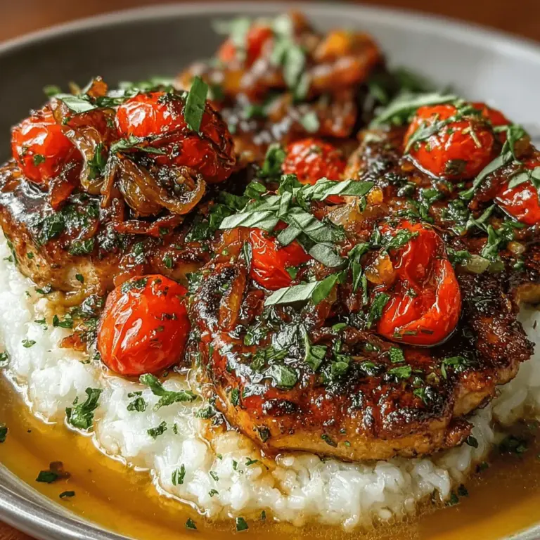 When it comes to weeknight dinners, finding a recipe that is both satisfying and easy to prepare can often feel like a daunting task. Enter the Savory Slow Cooked Balsamic Chicken with Burst Tomatoes—a dish that beautifully marries the tangy sweetness of balsamic vinegar with the vibrant flavors of fresh tomatoes. This recipe not only offers a medley of savory tastes but also taps into the convenience of slow cooking, making it an ideal choice for busy individuals or families looking for a nutritious meal without spending hours in the kitchen.