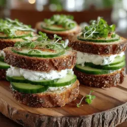 In the realm of delightful and refreshing snacks, Cucumber Delight Sandwiches stand out as a perfect choice for any occasion. These sandwiches are not only easy to prepare but also offer a burst of flavor and a satisfying crunch that appeals to both the palate and the eye. Ideal for summer picnics, afternoon teas, or even a light lunch, they combine the crispness of cucumber with the creamy richness of a dill-infused cream cheese spread. As we delve into the delightful world of Cucumber Delight Sandwiches, this article will guide you through the essential ingredients, preparation steps, and tips to ensure you can create this refreshing dish with ease.