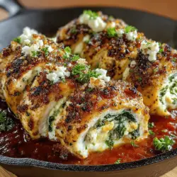 When it comes to satisfying meals that impress without overwhelming your culinary skills, Savory Herbed Ricotta Stuffed Chicken Rolls stand out as a delightful option. This dish marries the succulent tenderness of chicken with a creamy, herb-infused ricotta filling, resulting in a harmonious blend of flavors and textures that can tantalize any palate. The contrast of the juicy chicken and the rich, cheesy filling creates a memorable dining experience, making it an excellent choice for everything from casual family dinners to special occasions and gatherings.
