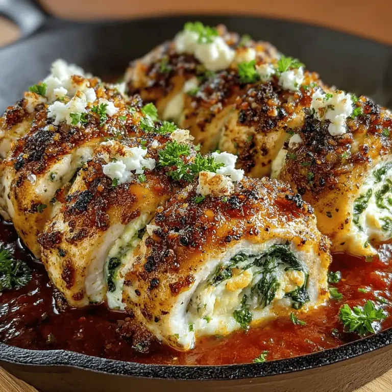 When it comes to satisfying meals that impress without overwhelming your culinary skills, Savory Herbed Ricotta Stuffed Chicken Rolls stand out as a delightful option. This dish marries the succulent tenderness of chicken with a creamy, herb-infused ricotta filling, resulting in a harmonious blend of flavors and textures that can tantalize any palate. The contrast of the juicy chicken and the rich, cheesy filling creates a memorable dining experience, making it an excellent choice for everything from casual family dinners to special occasions and gatherings.