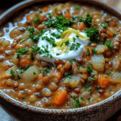 Comfort food holds a special place in the heart of home cooking. It evokes feelings of warmth, nostalgia, and satisfaction, often reminding us of family gatherings and cherished moments spent around the dinner table. Among the myriad of comfort food options, soups stand out for their ability to nourish both the body and soul. One such recipe that embodies these qualities is Creamy Garlic Lentil Soup. This delightful dish not only warms you on chilly days but also packs a nutritional punch, making it a perfect choice for anyone seeking a wholesome meal.